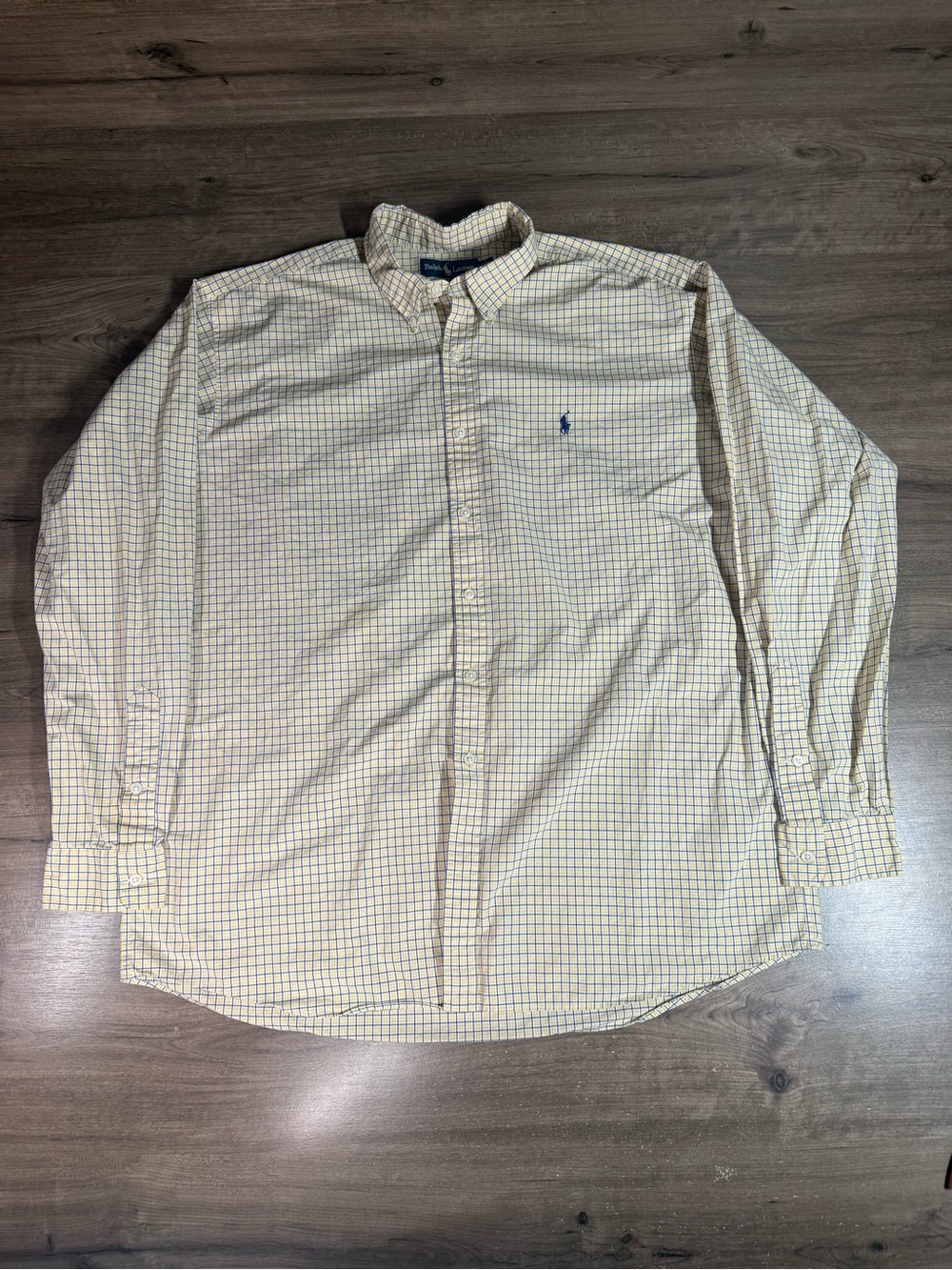Ralph Lauren Vintage Button Down Plaid Long Sleeve Shirt XL